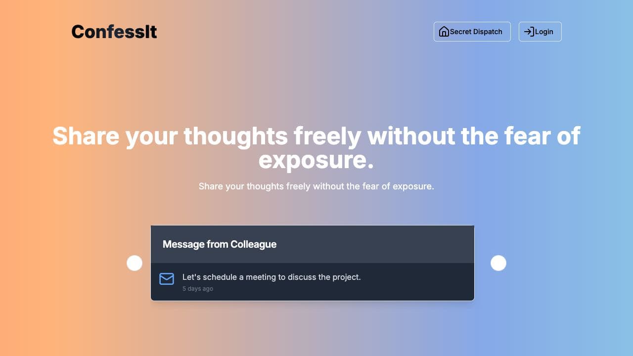 ConfessIt live site