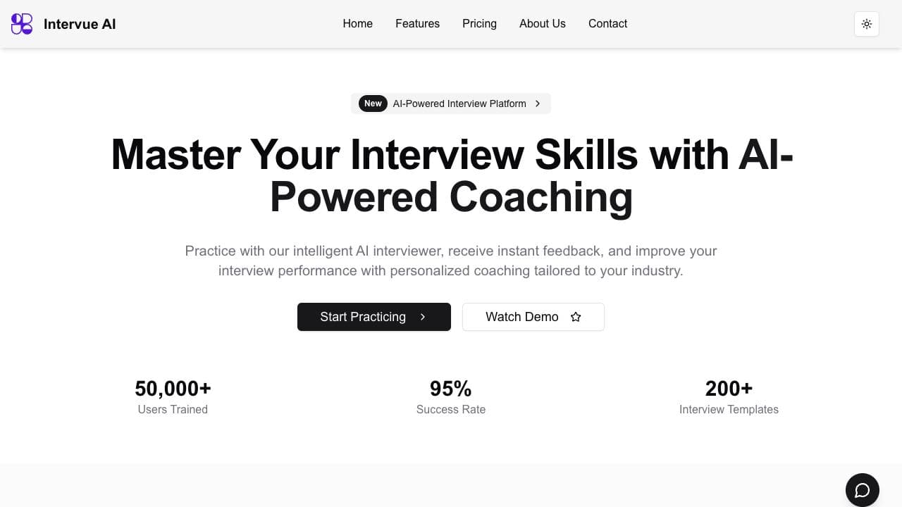 Intervue AI live site