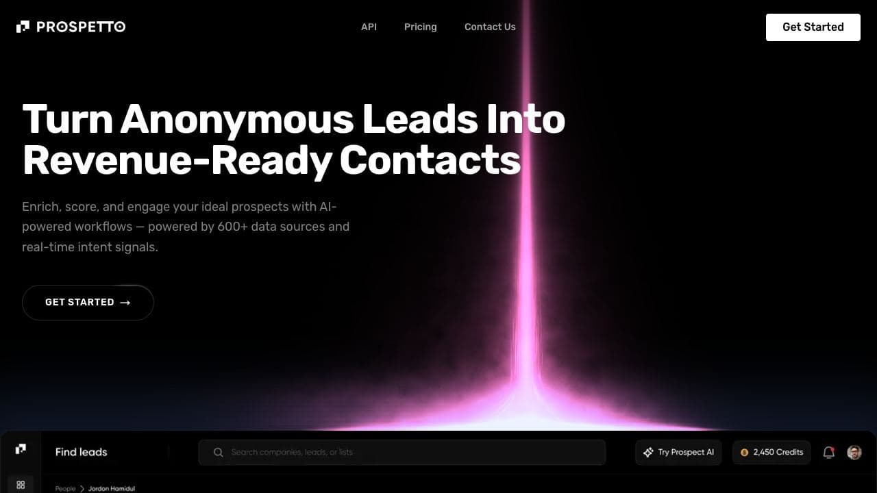 Prospetto.ai live site preview