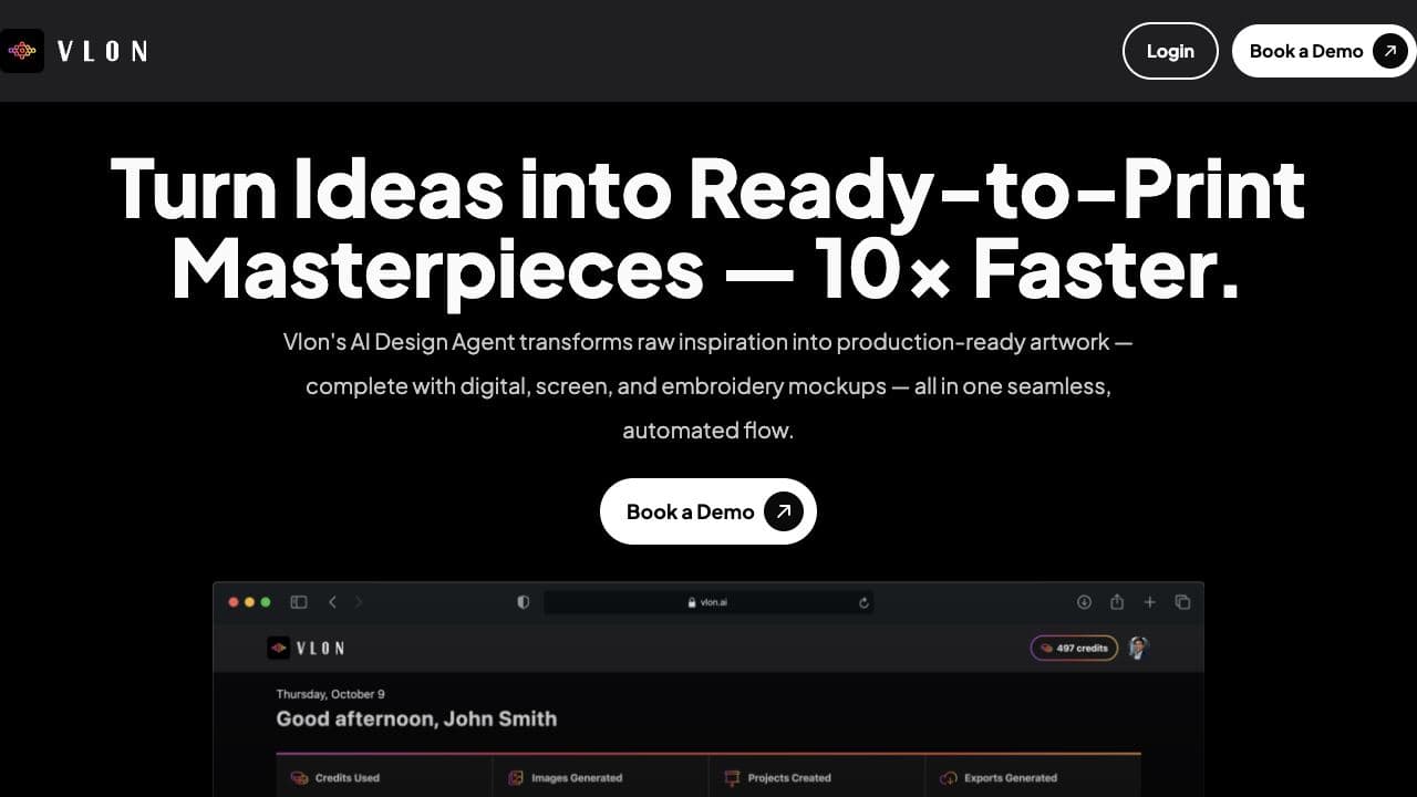 Vlon.ai live site preview